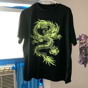 Black/Green Dragon T shirt